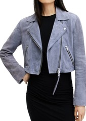 AllSaints Dalby Crop Suede Biker Jacket