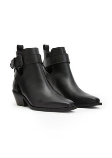 AllSaints Demi Cutout Bootie in Black at Nordstrom