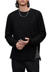 Allsaints Disorder Relaxed Fit Side Zip Long Sleeve Sweater