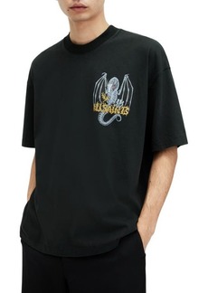 AllSaints Dragon Skull Cotton Graphic T-Shirt