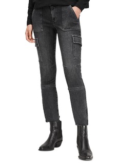 Allsaints Duran Skinny Cargo Jeans in Washed Black