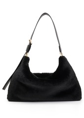 AllSaints Edbury Genuine Shearling Handbag in Black at Nordstrom Rack