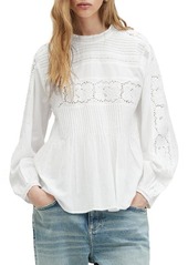 AllSaints Elaia Eyelet Embroidery Cotton Top