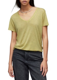 AllSaints Emelyn Shimmer V-Neck T-Shirt