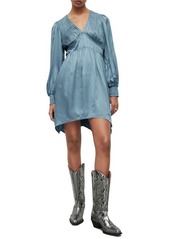 AllSaints Esta Long Sleeve Asymmetric Hem Dress