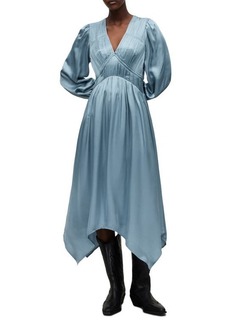AllSaints Estelle Long Sleeve Asymmetric Hem Dress