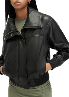 Allsaints Etta Regular Fit Leather Jacket