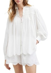 AllSaints Ettie Scalloped Hem Shirt