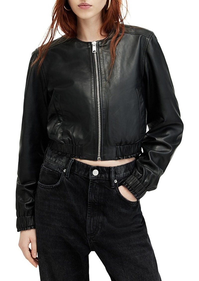 Allsaints Everly Leather Bomber Jacket