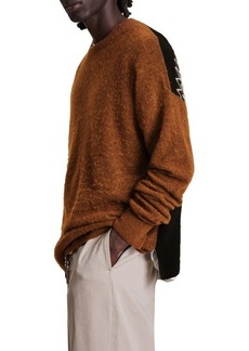 AllSaints Ewan Zigzag Back Sweater in Cinnamon Brown at Nordstrom
