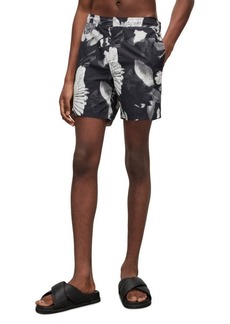 AllSaints Frequency Floral Swim Trunks