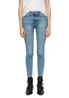 ALLSAINTS Grace Zip-Hem Cropped Skinny Jeans in Indigo Blue 