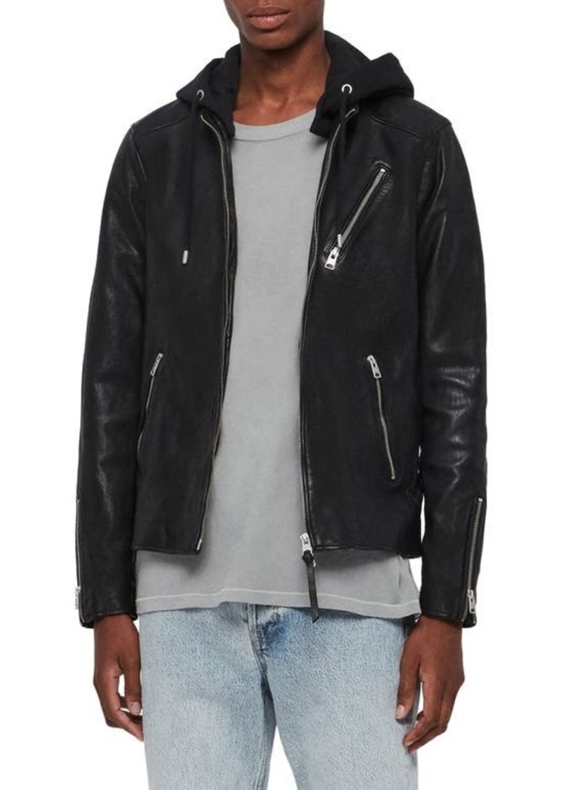 AllSaints 'Ark' leather biker jacket, Men's Clothing