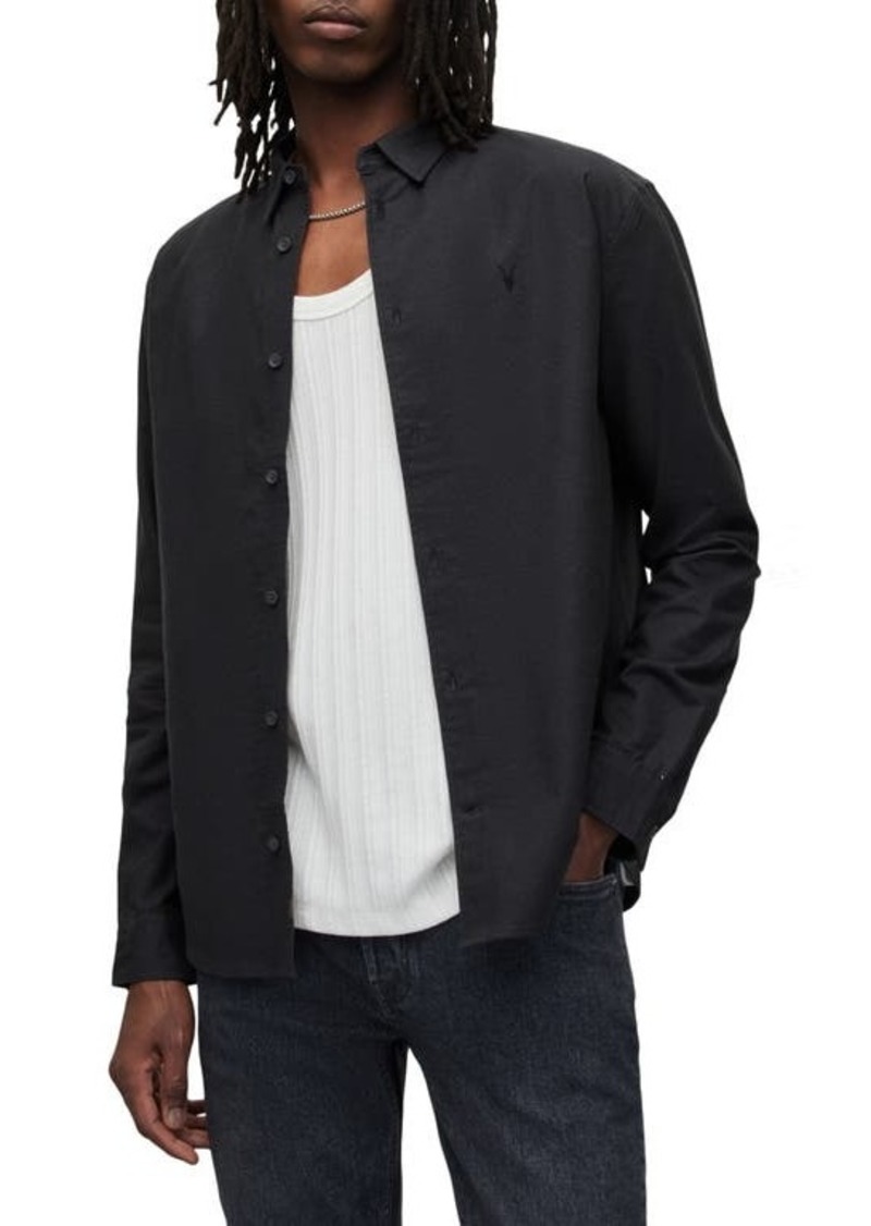 AllSaints Hermosa Relaxed Fit Cotton Button-Up Shirt