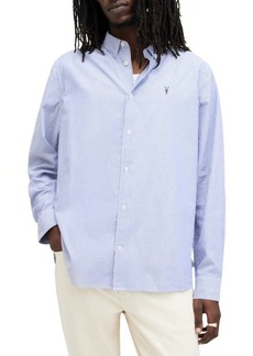 AllSaints Hillview Pinstripe Long Sleeve Button-Up Shirt