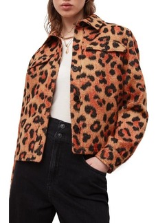 AllSaints Honor Leopard Print Jacket