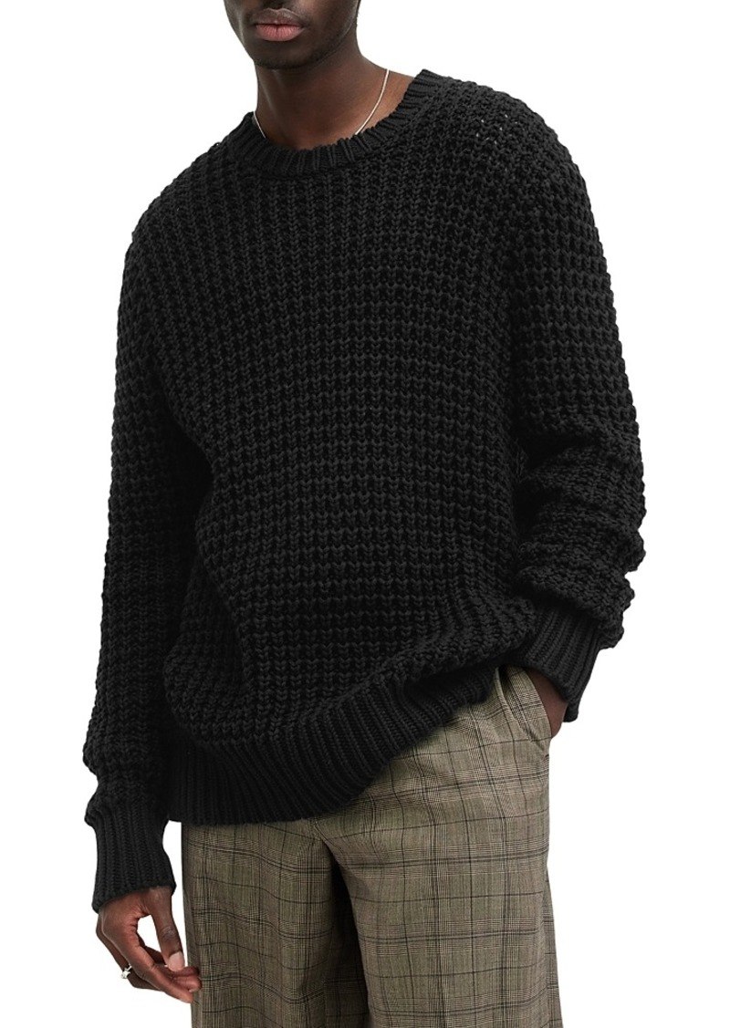 Allsaints Illund Crewneck Waffle Knit Sweater