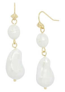 AllSaints Imitation Pearl Double Drop Earrings