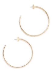 AllSaints Imitation Pearl Hoop Earrings in Pearl/Gold at Nordstrom Rack