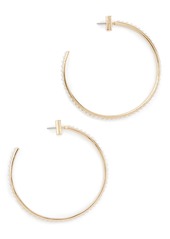 AllSaints Imitation Pearl Hoop Earrings in Pearl/Gold at Nordstrom Rack
