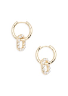 Allsaints Imitation Pearl Huggie Earrings