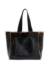 Allsaints Izzy Shearling Leather Tote