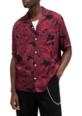 AllSaints Kaza Relaxed Fit Floral Camp Shirt