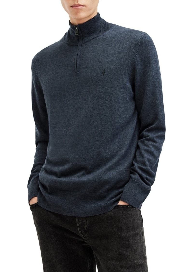 Allsaints Kilburn Wool & Nylon Regular Fit Quarter Zip Sweater