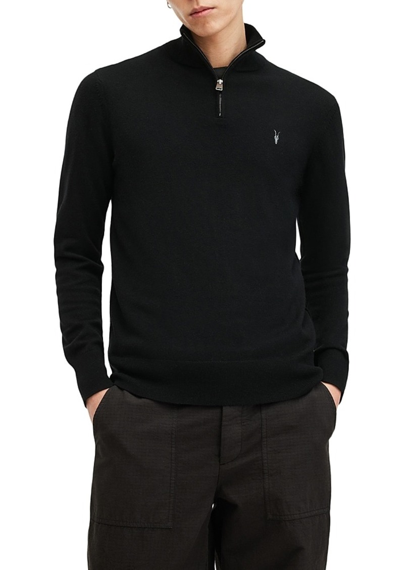 Allsaints Kilburn Wool & Nylon Regular Fit Quarter Zip Sweater