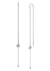 AllSaints Knot Chain Threader Earrings in Silver at Nordstrom