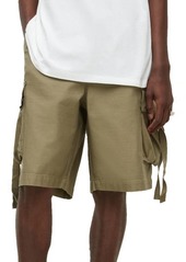AllSaints Koma Cotton Cargo Shorts in Washed Khaki Green at Nordstrom