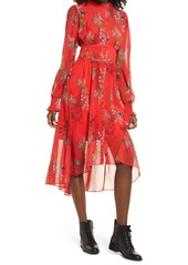 AllSaints Leonie Melisma Floral High/Low Long Sleeve Dress