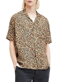 AllSaints Leopard Paisley Camp Shirt