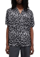 AllSaints Leopaz Relaxed Fit Short Sleeve Camp Shirt