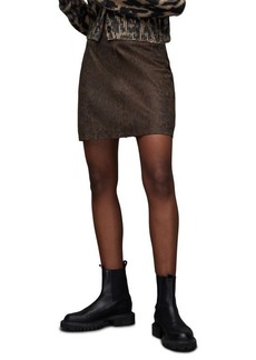AllSaints Lila Leo Leather Miniskirt