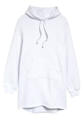 AllSaints Lila Long Sleeve Hoodie Dress in Optic White at Nordstrom
