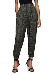 AllSaints Lila Tamora Snake Print Tapered Pants