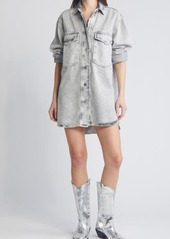 AllSaints Lily Oversize Long Sleeve Denim Shacket Dress