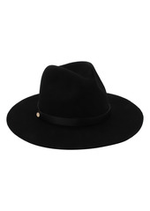 AllSaints Long Brim Fedora Hat in Black at Nordstrom