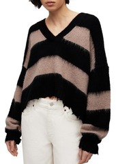 AllSaints Lou Stripe Crop Sweater