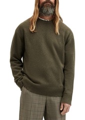 AllSaints Luka Relaxed Fit Distressed Crewneck Sweater