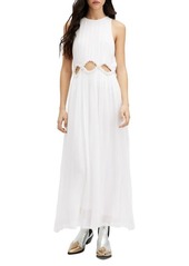 AllSaints Mabel Beaded Cutout Detail Maxi Dress