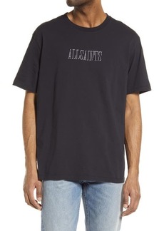 AllSaints Men's Shadow Logo Graphic Tee in Washed Black at Nordstrom
