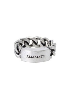 AllSaints Men's Sterling Silver ID Curb Chain Ring