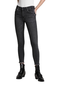 Allsaints Miller Push Up Skinny Jeans in Washed Black