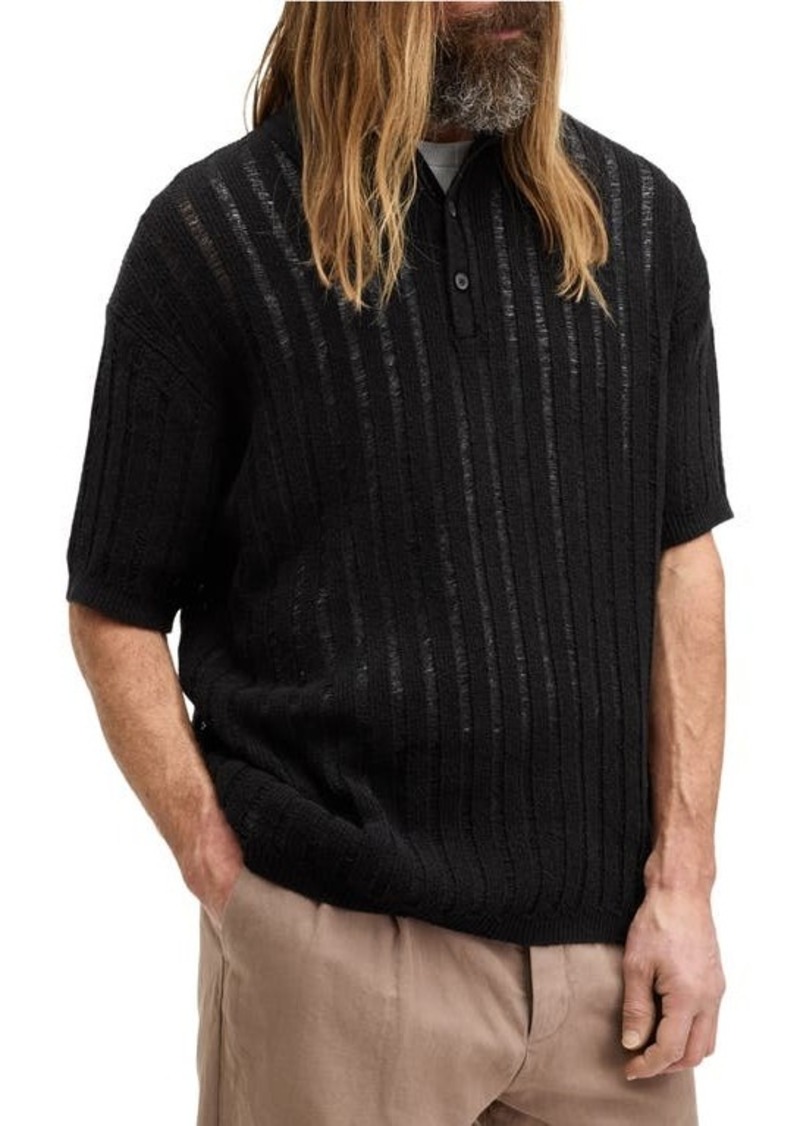 AllSaints Miller Rib Polo Sweater
