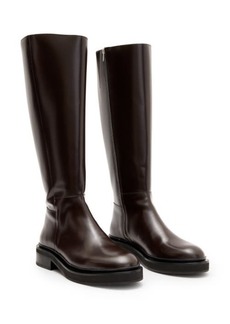 AllSaints Milo Knee High Boot in Bordeaux Red at Nordstrom