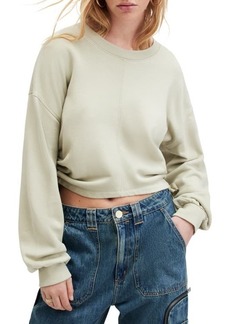 AllSaints Mira Ruched Cotton Sweatshirt