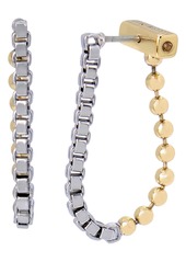 AllSaints Mixed Chain Hoop Earrings in Gold/Rhodium at Nordstrom Rack