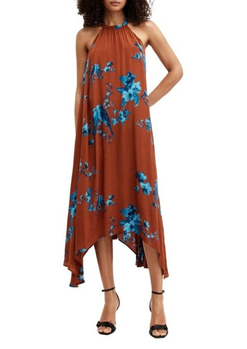 AllSaints Mysti Iona Floral Print Halter Dress
